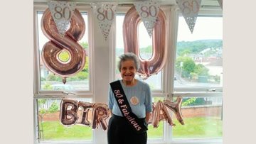 80th birthday celebrations at Dumbarton care home
